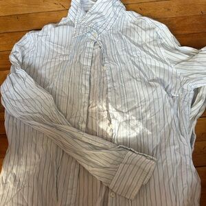 Abercrombie & Fitch Blue Striped Button Down Shirt